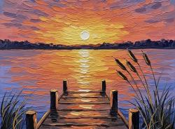 The image for NEW! Sunset on the Lake