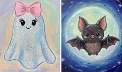 The image for Sweet Glitter Ghost or Glow in the Dark Bat!