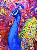 The image for NEW! Peacock on Hot Pink!