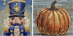 The image for NEW! Gold Leaf Pumpkin or Nutcracker!