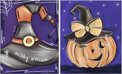 The image for NEW! Witchy Woman or Jack O Lantern with Bow