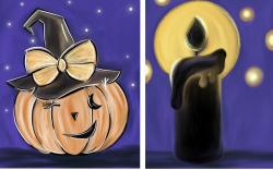The image for $25 Tuesday! Witch Pumpkin or Black Flame Candle
