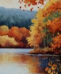 The image for NEW! Fall Leaves on the Lake