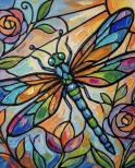 The image for NEW! Stained Glass Dragonfly!