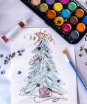 The image for Join us at Wissota ChopHouse! Intro to Watercolors + Glitter/Rhinestone Watercolor Tree!