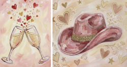 The image for NEW! Cheers to Love or Glitter Cowgirl Hat