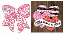 The image for NEW! Valentine Bow or Hearts or Choose Your Own Round Door Hanger!