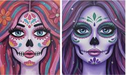 The image for Design Your Own Sugar Skull! Glitter and Rhinestones Optional!
