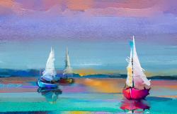 The image for Join us at RETREET Resort in the Stardome (near Lake Guntersville!) Pallet Knife Sailboats!