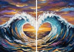 The image for NEW! Paint as a Single Canvas or Bring a Date for 2 Side by Side Cnavases!