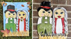 The image for Vintage Hay People! Canvas ($35) or Door Hanger ($45)