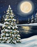 The image for White Christmas Tree and Moon