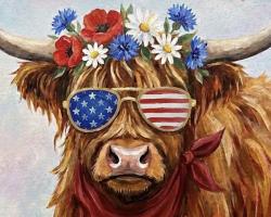 The image for NEW! Patriotic Cow