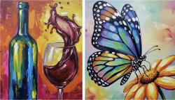 The image for NEW! Wine Splash or Butterfly on Flower