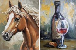 The image for NEW! Pallet Knife Horse or Wine!