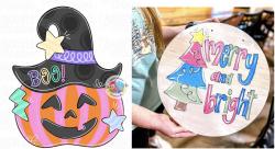 The image for NEW! BOO Door Hanger or Design Your Own Round (We will Template it Out!)