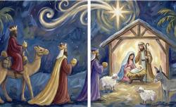 The image for NEW! Nativity on Single Canvas or Side by Side!!